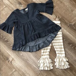 High/Low Top and Sweet Honey Ruffle leggings